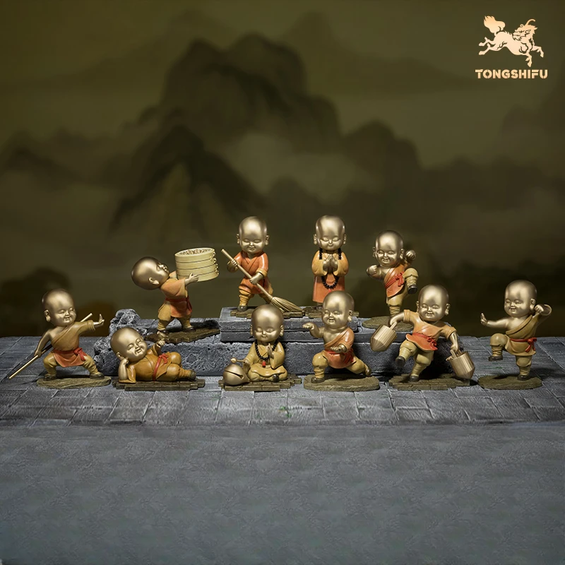 铜师傅 正版授权《少林联名之小和尚》客厅电视柜家居装饰摆件