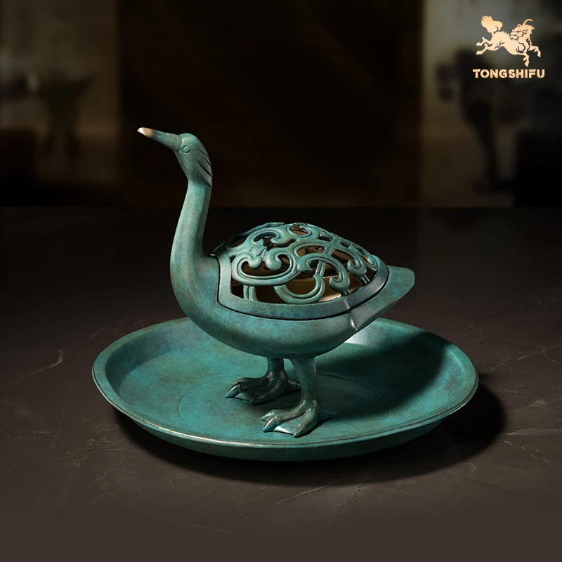 铜师傅 《文物新生之熏炉》客厅桌面家居装饰品铜摆件