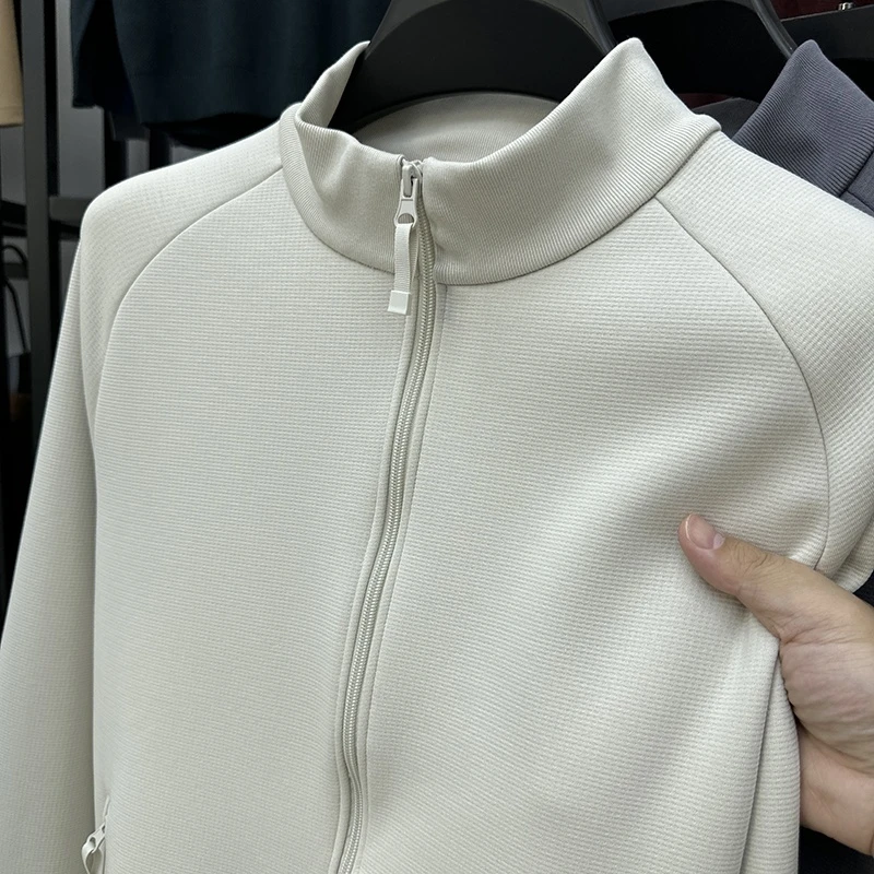 Zero Degree North立领拉链男士外套秋冬加绒加厚休闲男士夹克