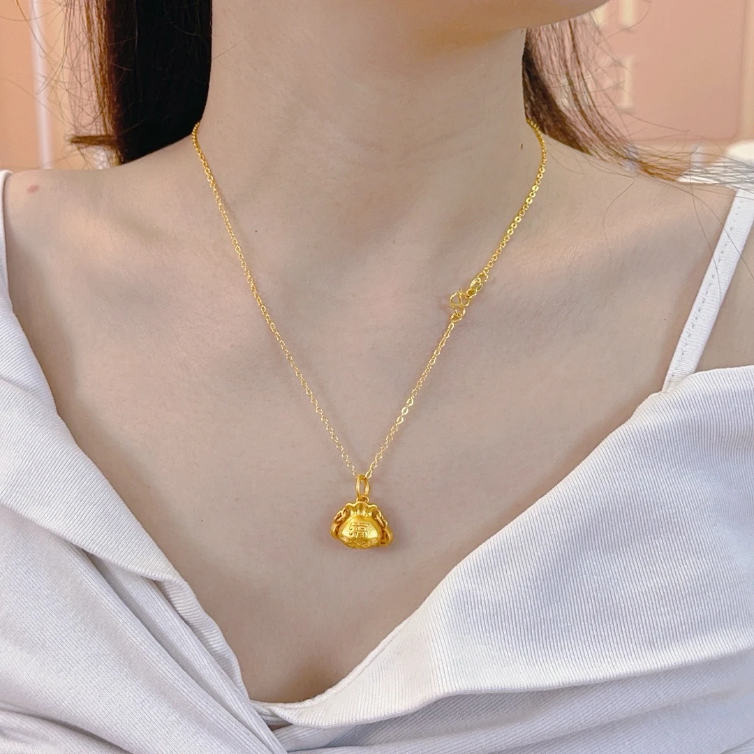 钛钢项链 福满袋国风项链 M扣