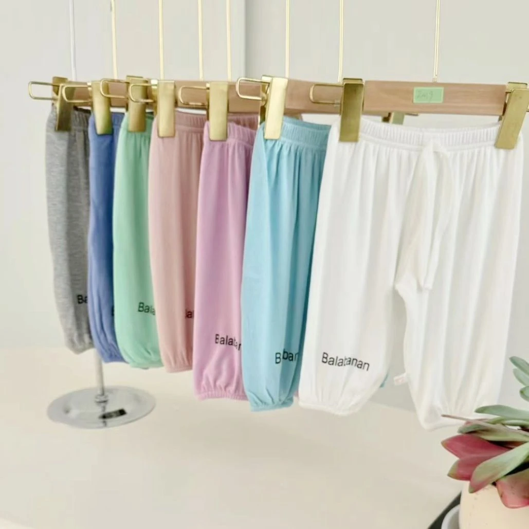 帅气舒适男女宝宝春夏款薄款儿童灯笼裤运动休闲空调长裤防蚊裤