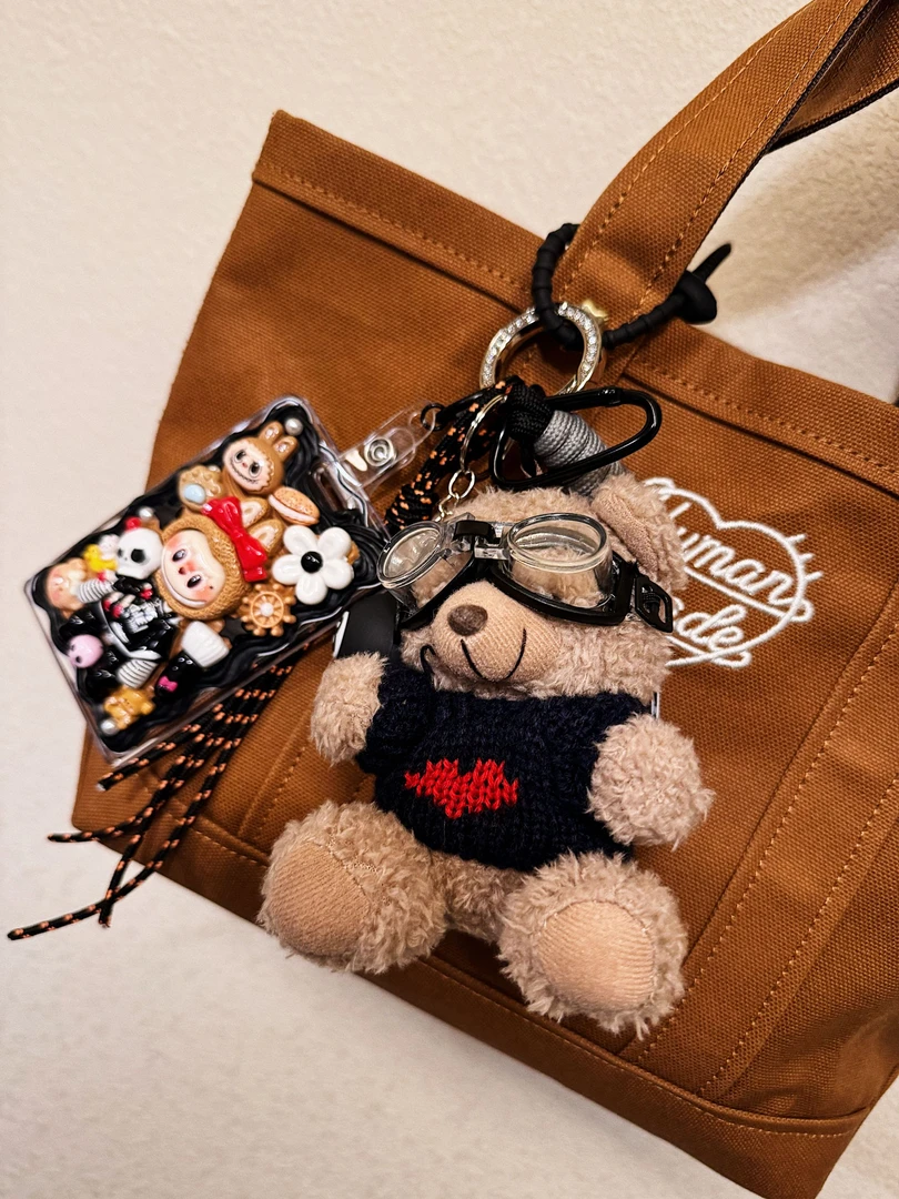 【拆袋】奶油胶创意卡套钥匙挂