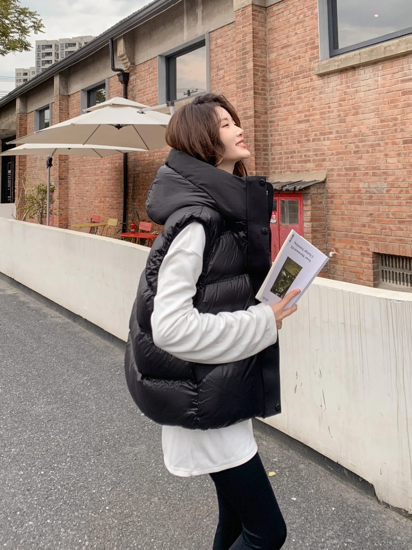 【8815-xh】立领情侣款鹅绒马甲时尚休闲百搭外穿宽松加厚韩版立领