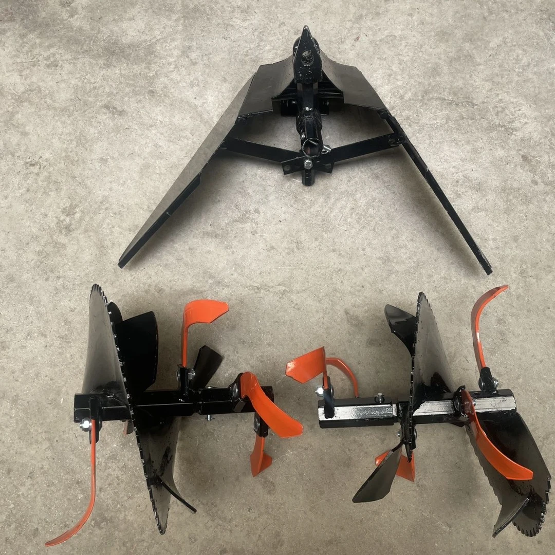 微耕机锰钢螺旋起垄器回填刀旋耕机培土蝶式开沟器柴油机外起垄