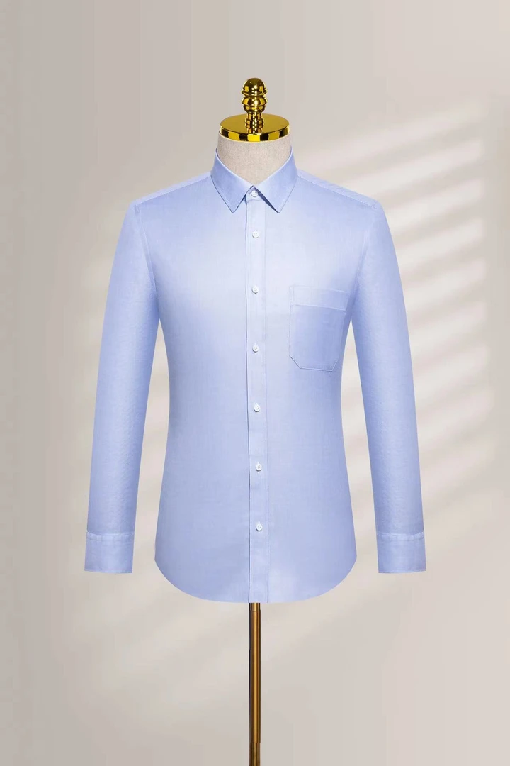 竹纤维衬衫长袖衬衣休闲青年商务衬衫