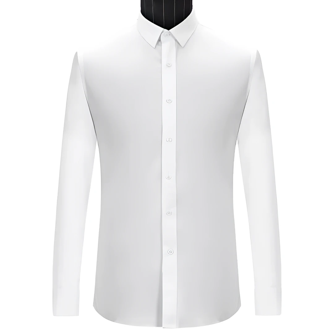 纯棉衬衫100%棉长袖衬衫白色百搭衬衫