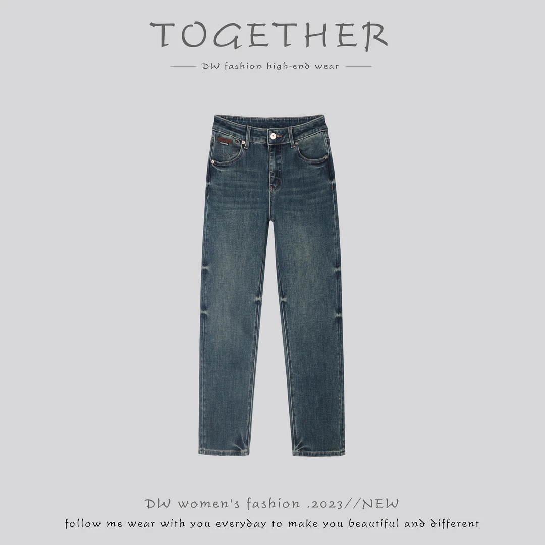 【Together】· 忘川 · 春秋款微弹百搭烟管直筒牛仔裤#DL1129