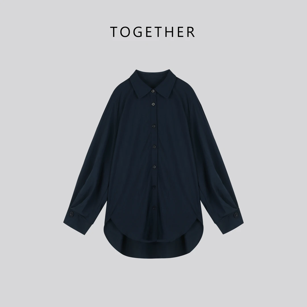 TOGETHER DW STUDIOS【天晴】秋季慵懒休闲长袖衬衣#W8300