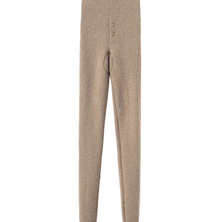 新款精纺68支男士100%纯山羊绒内穿打底裤弹力修身JH2286