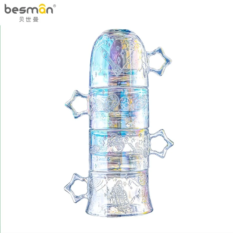 BESMAN/贝世曼星空系列玻璃杯 星空叠叠杯 凉水杯咖啡杯 水具套装
