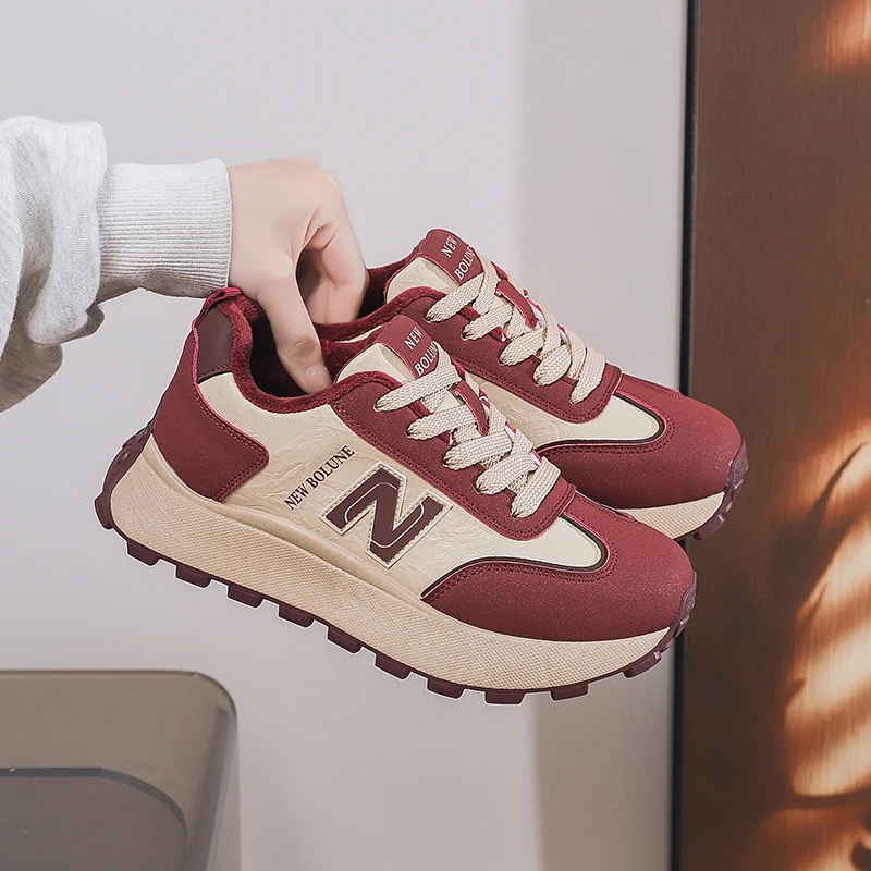 新百伦女鞋加绒冬季新款加厚休闲运动鞋保暖百搭棉鞋NB防滑休闲鞋