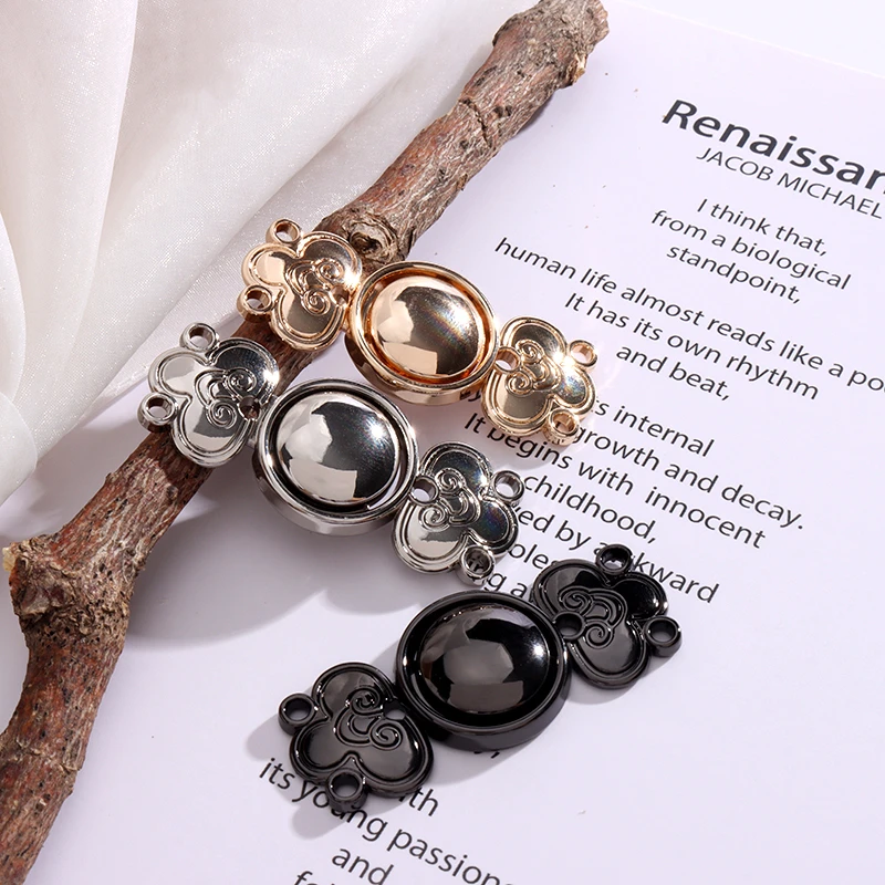 汉服子母扣旗袍云肩立领中国风金属盘扣童锁祥云汉服辅料