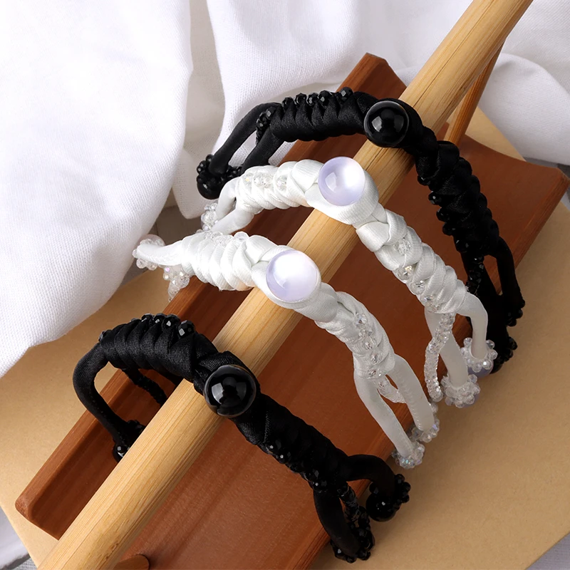 水晶长尾盘扣中式旗袍扣新中式配件扣装饰扣中国风纽扣