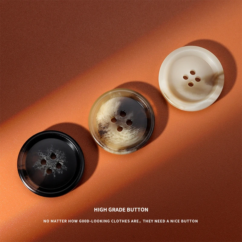 百搭圆形四眼钮扣男女衣服裤子上衣扣子时尚大衣风衣外套纽扣配件