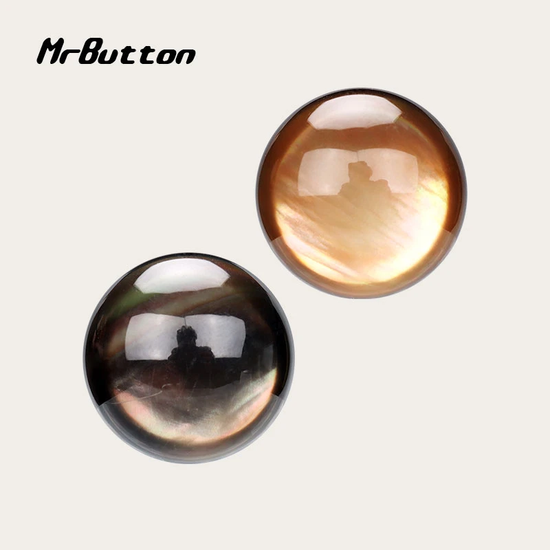 MR BUTTON 日本进口猫眼深海贝壳扣手工拼接半球大衣衬衣纽扣扣子