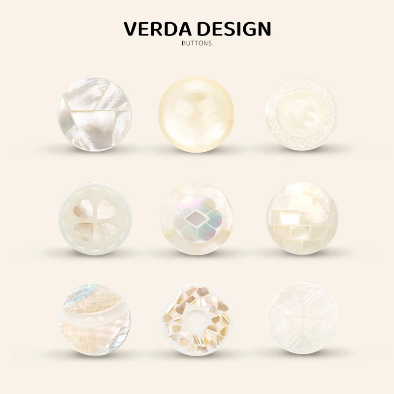 日本进口天然白色贝壳大衣貂皮纽扣