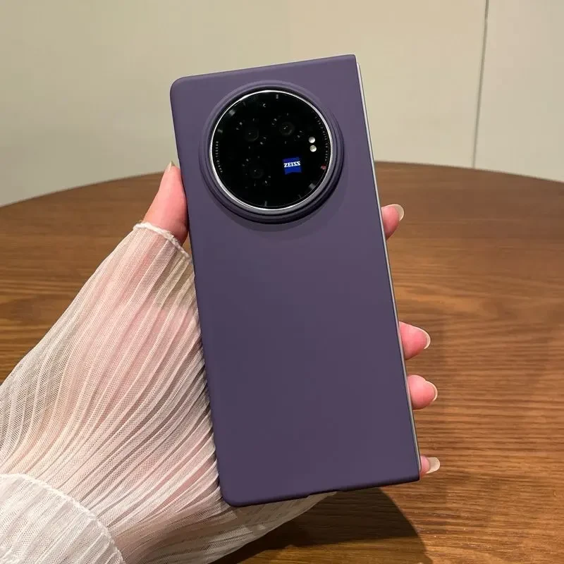 适用紫色vivo XFold3Pro手机壳超薄磨砂折叠屏xfold3全包