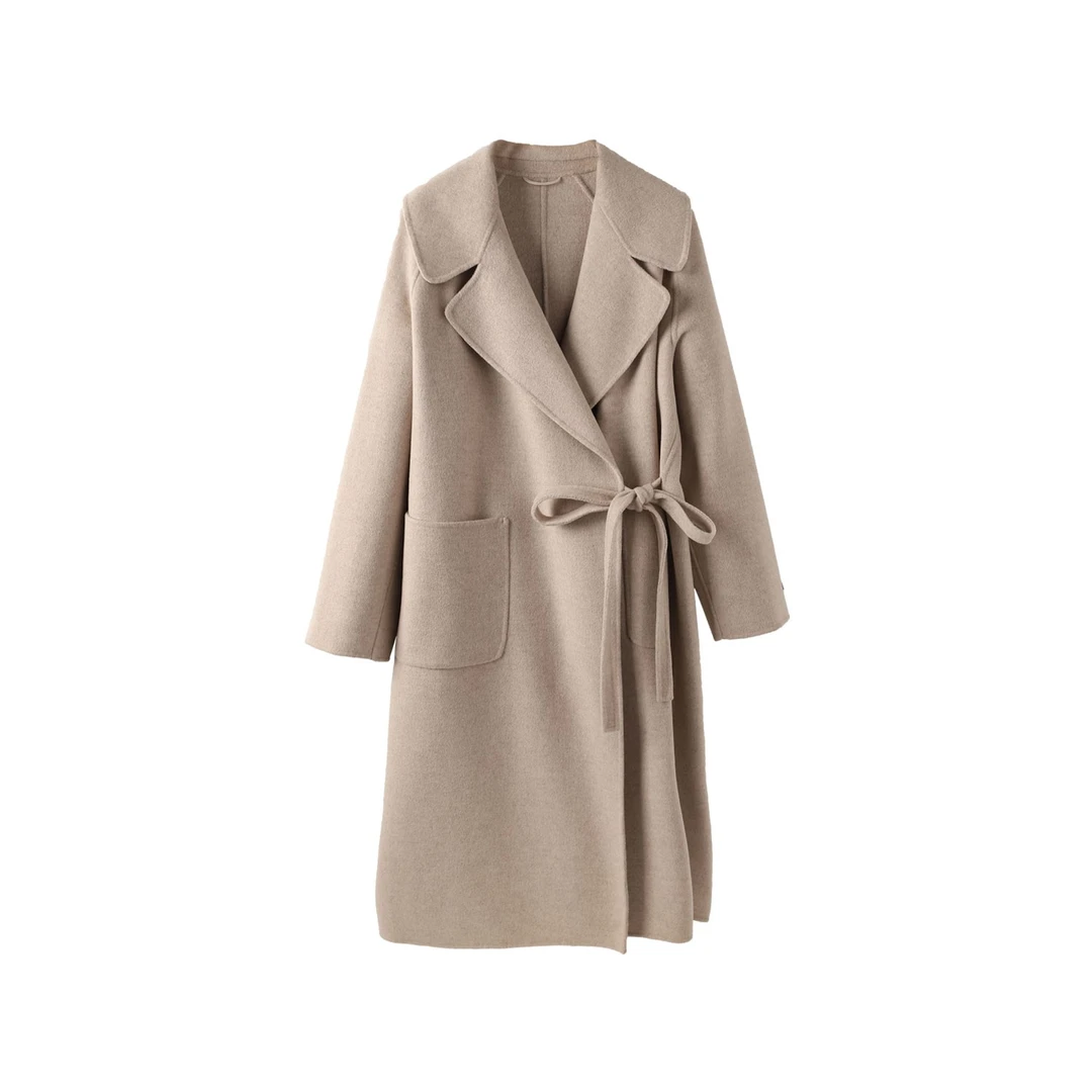 【诗语】-1136-凡诗琪FEARCHARIA-双排扣双面中长款大衣