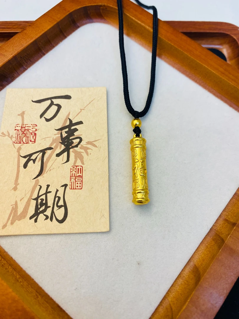 合金吊坠 百福柱吊坠项坠不掉色复古手工传承时尚吊坠