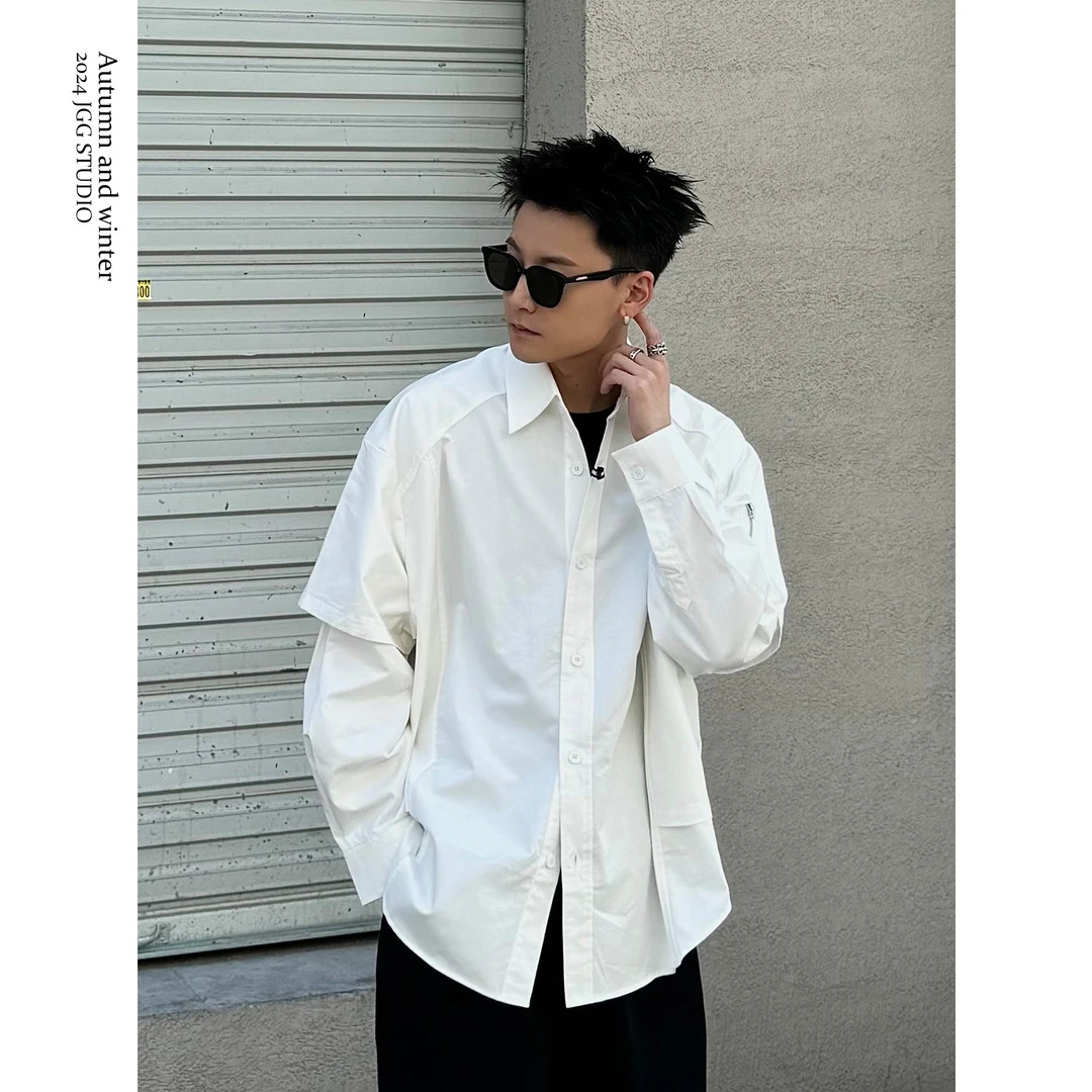 鸡哥哥24A/W 经典MA-1版型 工艺款微阔结构假两件飞行衬衫外套