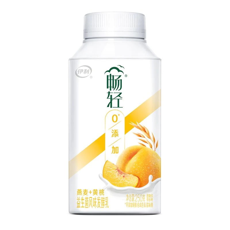伊利畅轻燕麦+黄桃风味发酵乳 250g/瓶