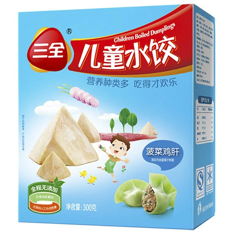 三全菠菜鸡肝水饺300g/盒
