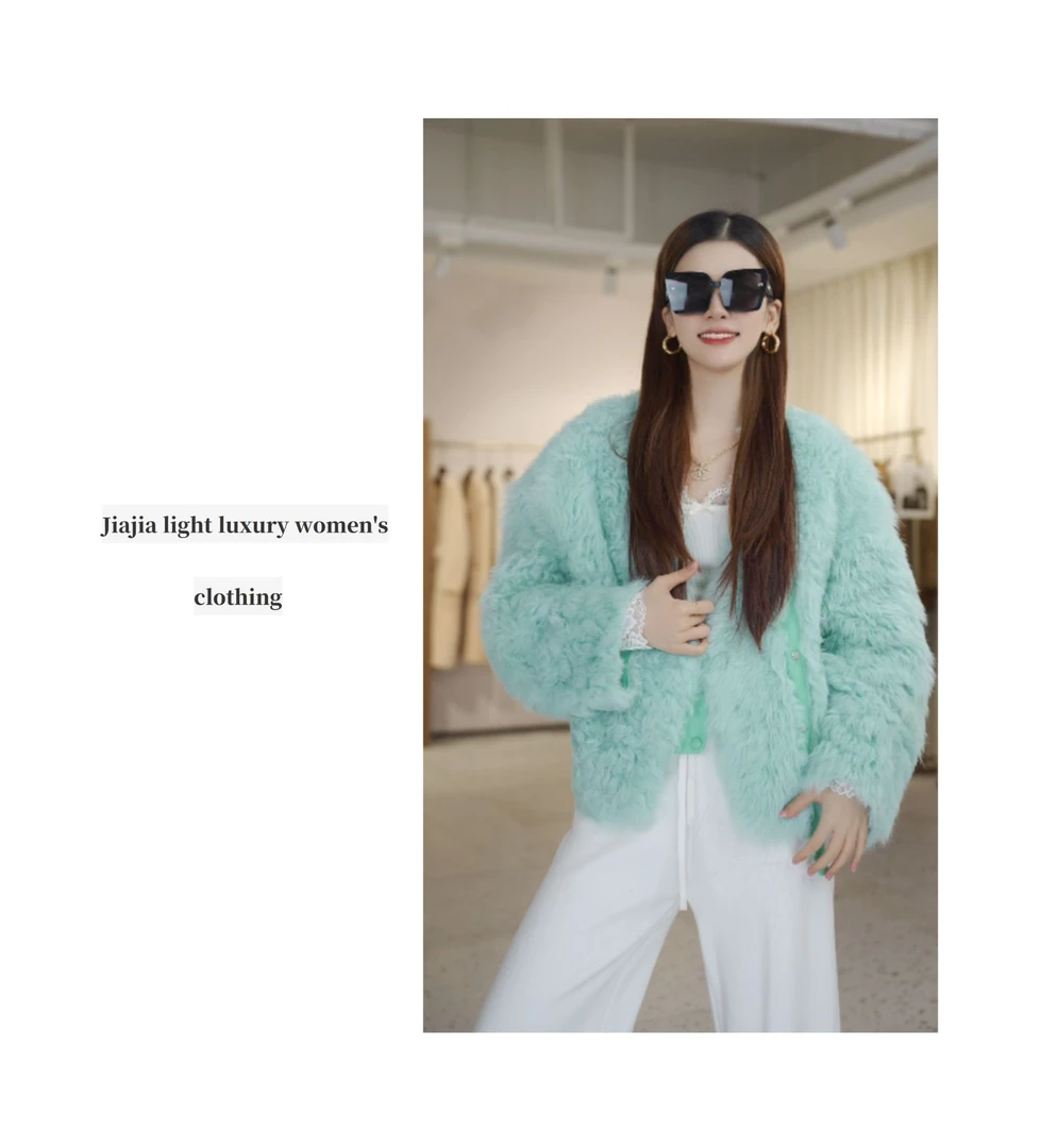 2024冬新款女托斯卡纳皮毛一体外套休闲网红爆款532