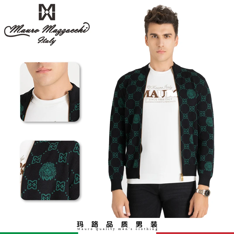 Mauro/玛路男士立领毛衣开胸衫时尚休闲舒适保暖春秋冬季男款0003