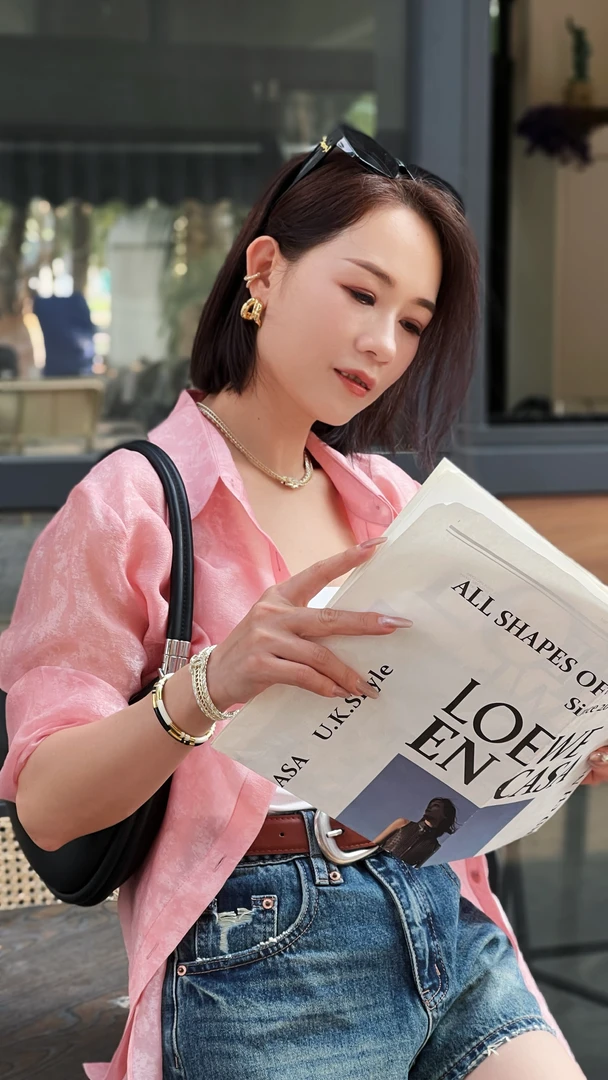 WANTHAT/凡黛卡宽松百搭减龄防晒上衣提花长袖衬衫FY24109