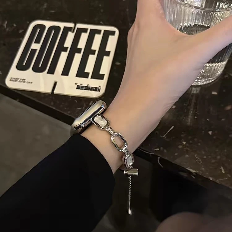 高级感镶嵌大理石适用小米手环10代9pro表带新款红米watch5高颜值