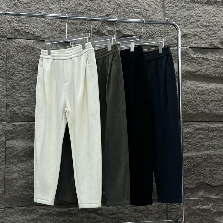 【百象服饰】秋冬季新款百搭休闲裤潮流纯色男士条绒休闲裤