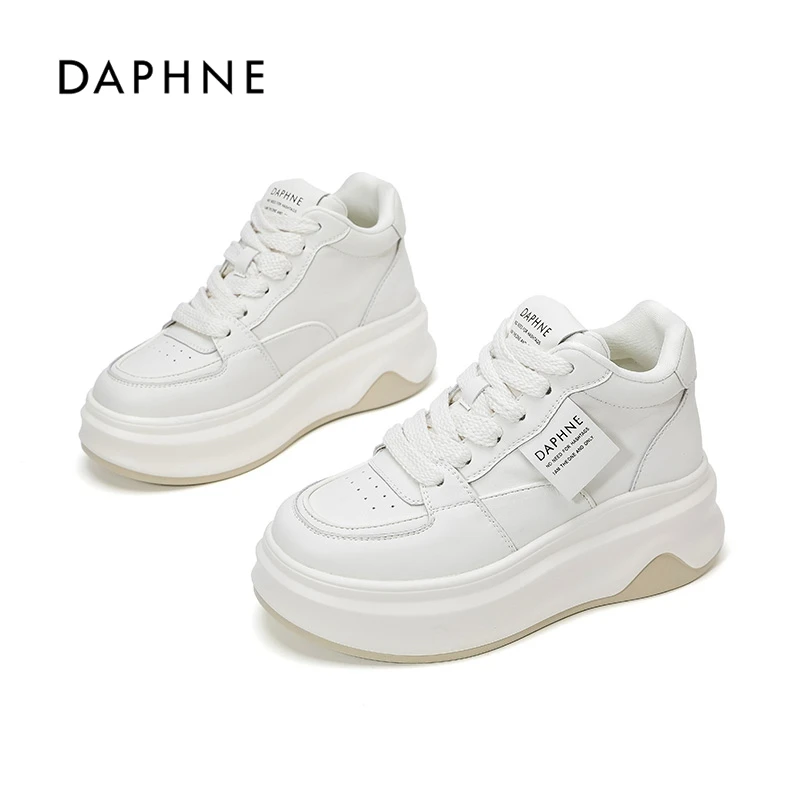 Daphne/达芙妮小白鞋女2025夏季时尚新款厚底增高爆款百搭休闲鞋