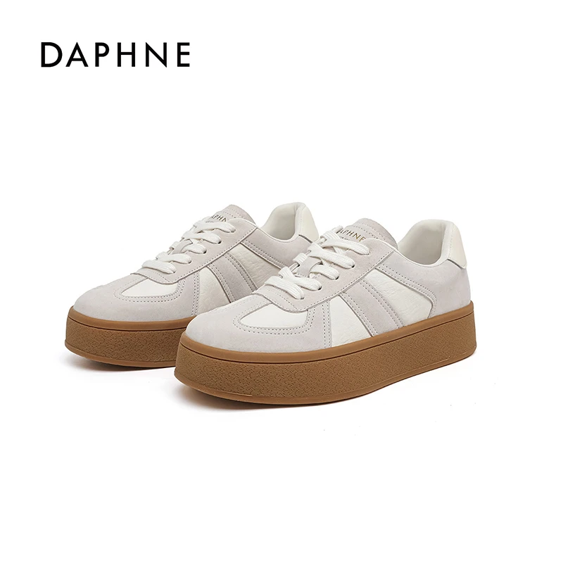 Daphne/达芙妮德训鞋女2026秋季新款百搭轻便休闲厚底时尚休闲鞋