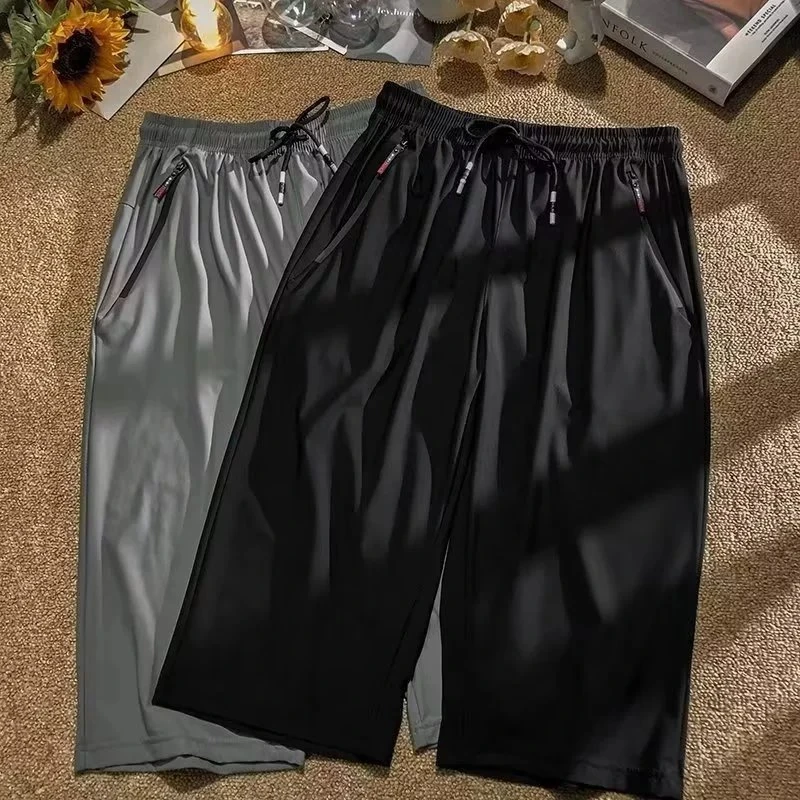 运动裤短裤速干夏季薄款健身七分裤休闲跑步宽松裤子