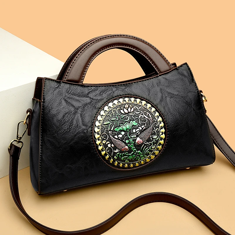 国风母亲节休闲包包女包妈妈女士包2023单肩包手提斜女士斜挎包