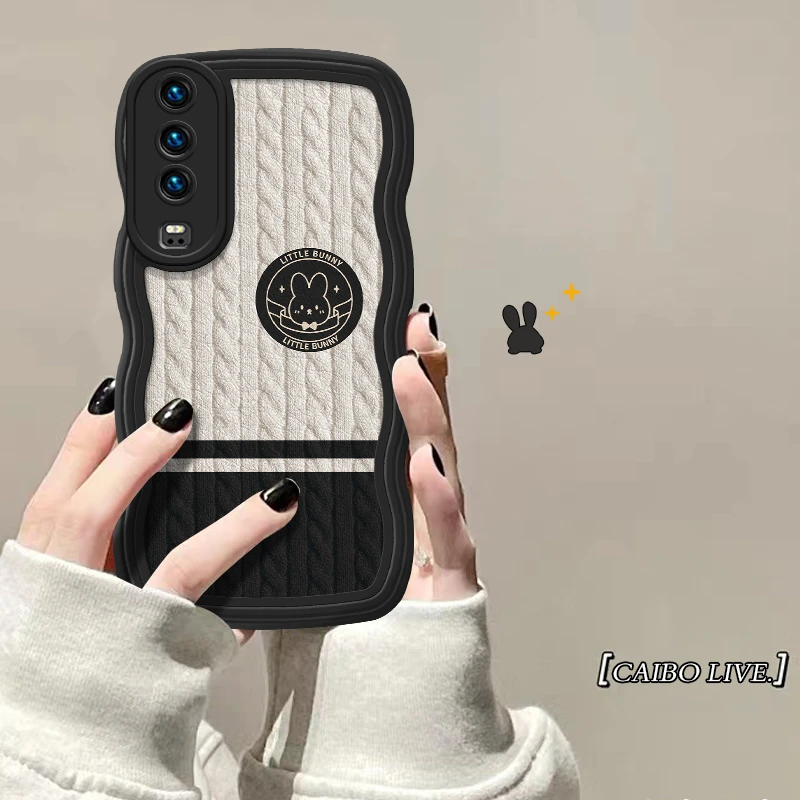 适用华为P30/P30pro【毛衣兔兔】手机壳P20Pro镜头全包防摔保护套