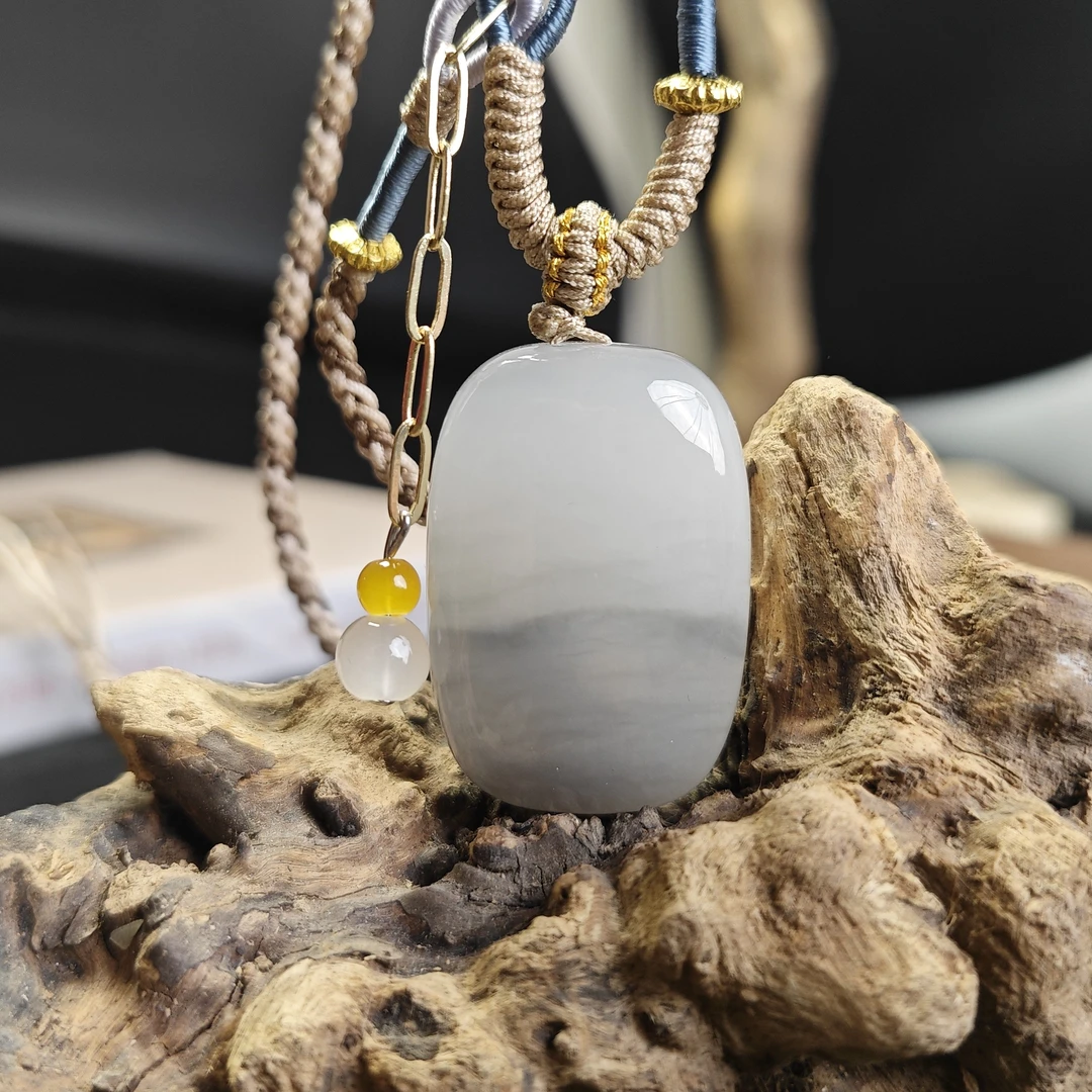 和田玉胭紫意境无事牌（中号） 时尚百搭气质吊坠多样性发其一