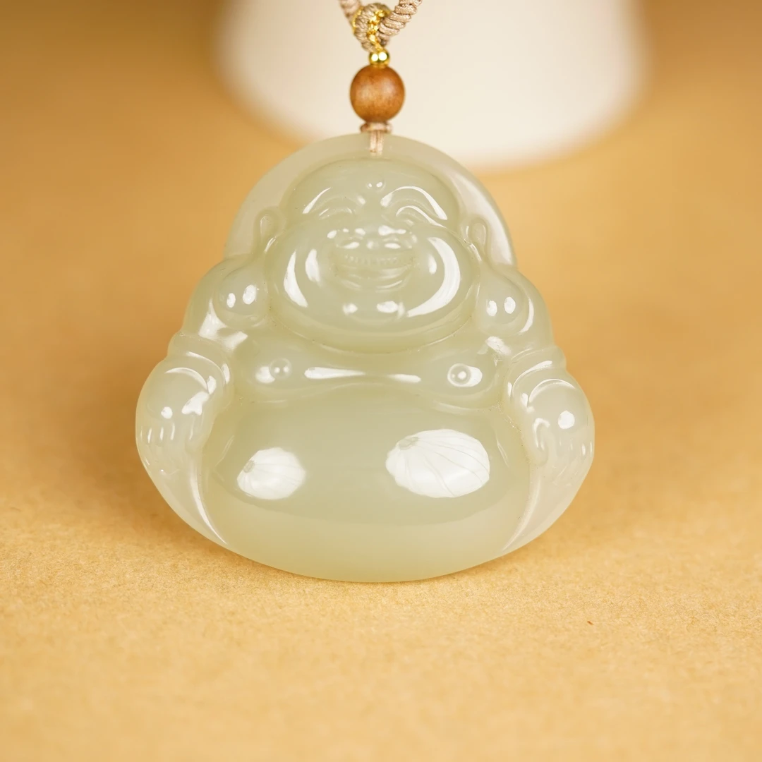 和田玉晴水大肚佛50 时尚百搭精致吊坠