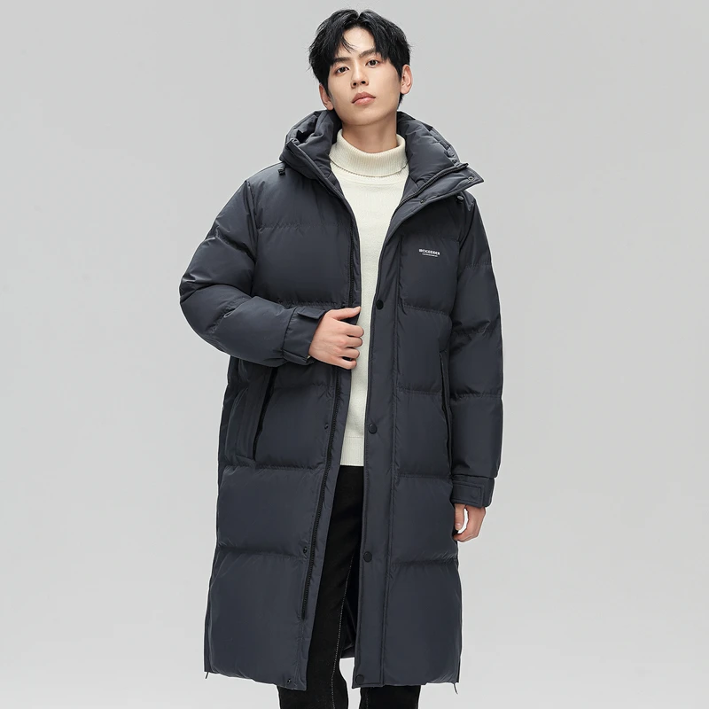 TNSNOWZD情侣户外时尚休闲连帽宽松加厚冬季过膝羽绒服TSD2412