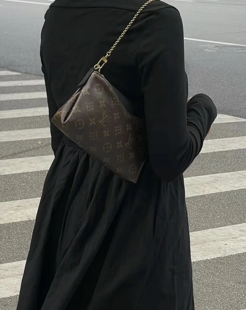95新 LouisVuitton/路易威登 梵·心选/传奇黑色链条腋下全原/95新