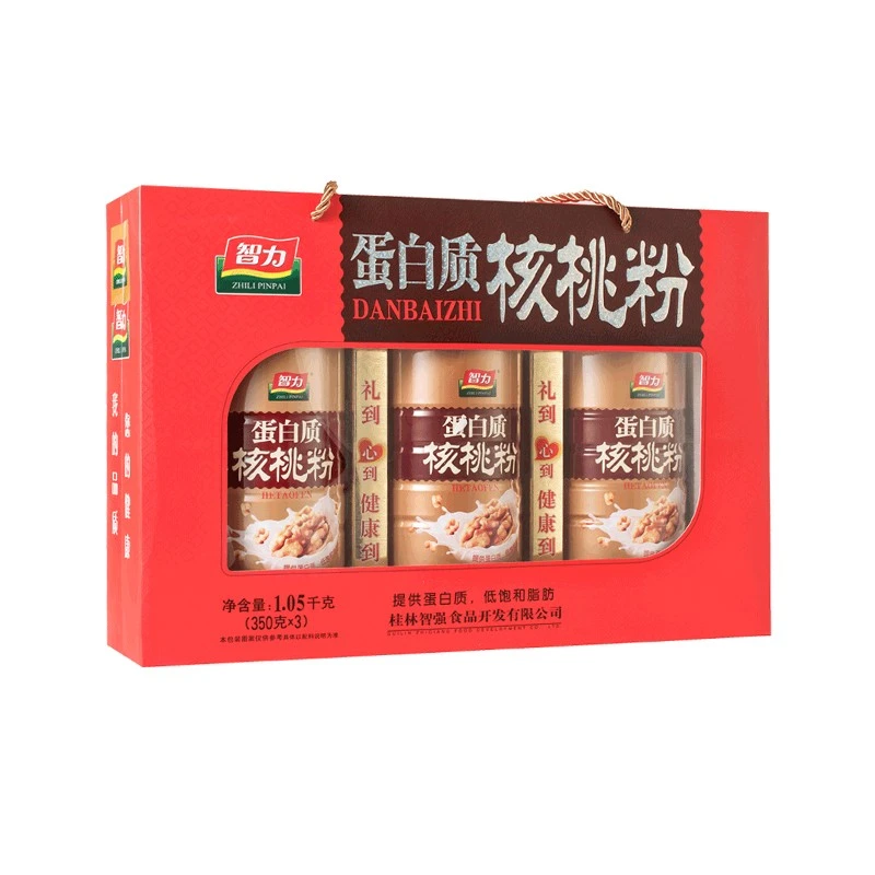 智力蛋白质核桃粉礼盒1050g 中秋春节日送礼父母长辈营养健康礼品
