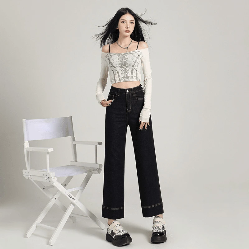 【正常发货】孤品断码-不带标发货-NO退NO换-2024阔腿裤1牛仔裤女5