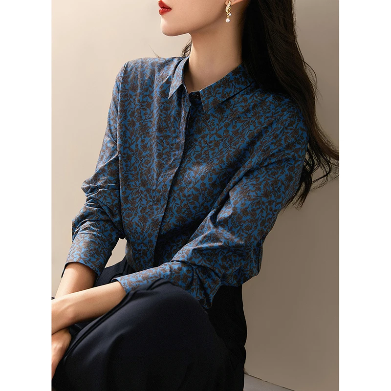 【枝枝蔓蔓】时尚港风碎花纯棉衬衫 艺术化随性舒适上衣衬衣女25秋