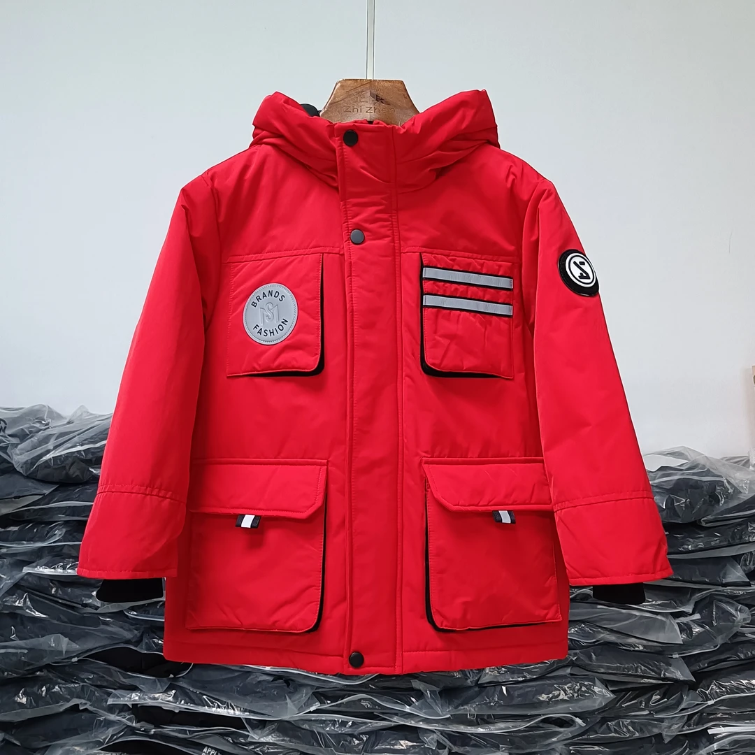 门店2280中长款童装羽绒服鹅绒服男童女童中大童极寒工装连帽款