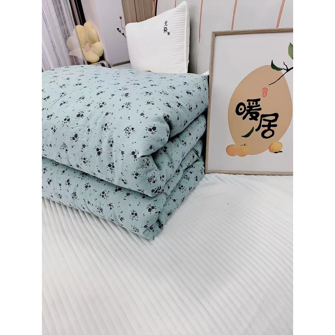 【花边款 晚棠】200/230cm加厚保暖云锦棉大豆被舒适透气