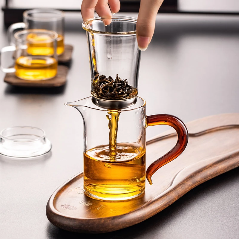 玻璃红茶泡茶壶加厚耐热茶水分离过滤冲茶器家用绿茶工夫茶小茶壶