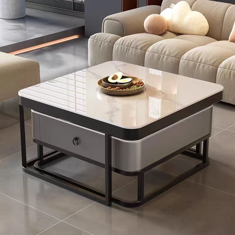 岩板茶几客厅家用新款轻奢现代简约网红小户型高级茶桌长方形子母