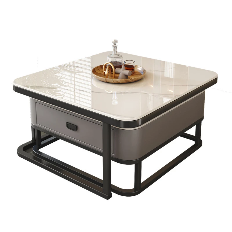 岩板茶几客厅家用2024新款轻奢现代简约网红小户型高级茶桌长方形