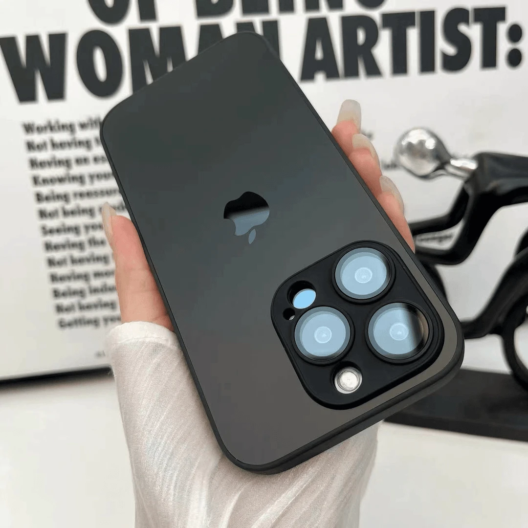 适用于苹果11-16promax自带镜头膜2024网红12代AG磨砂壳磁吸全包