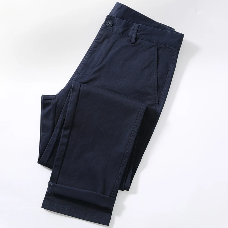 老爷车秋季冬款百搭男士青年日常简约弹力休闲裤男宽松直筒长裤子